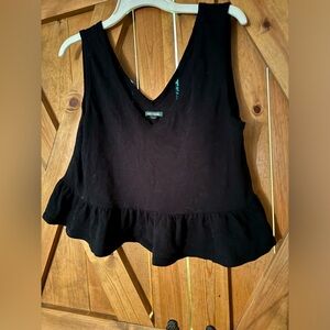 Wild fable peplum ruffle crop top